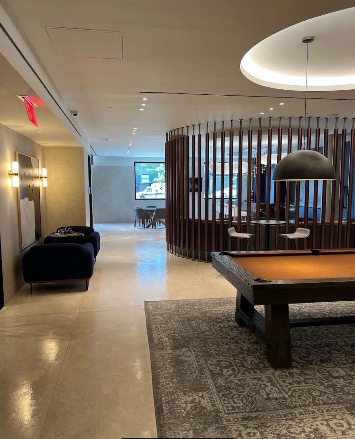 Polished commercial lobby cleaned by SD Advance Corp on Long Island
